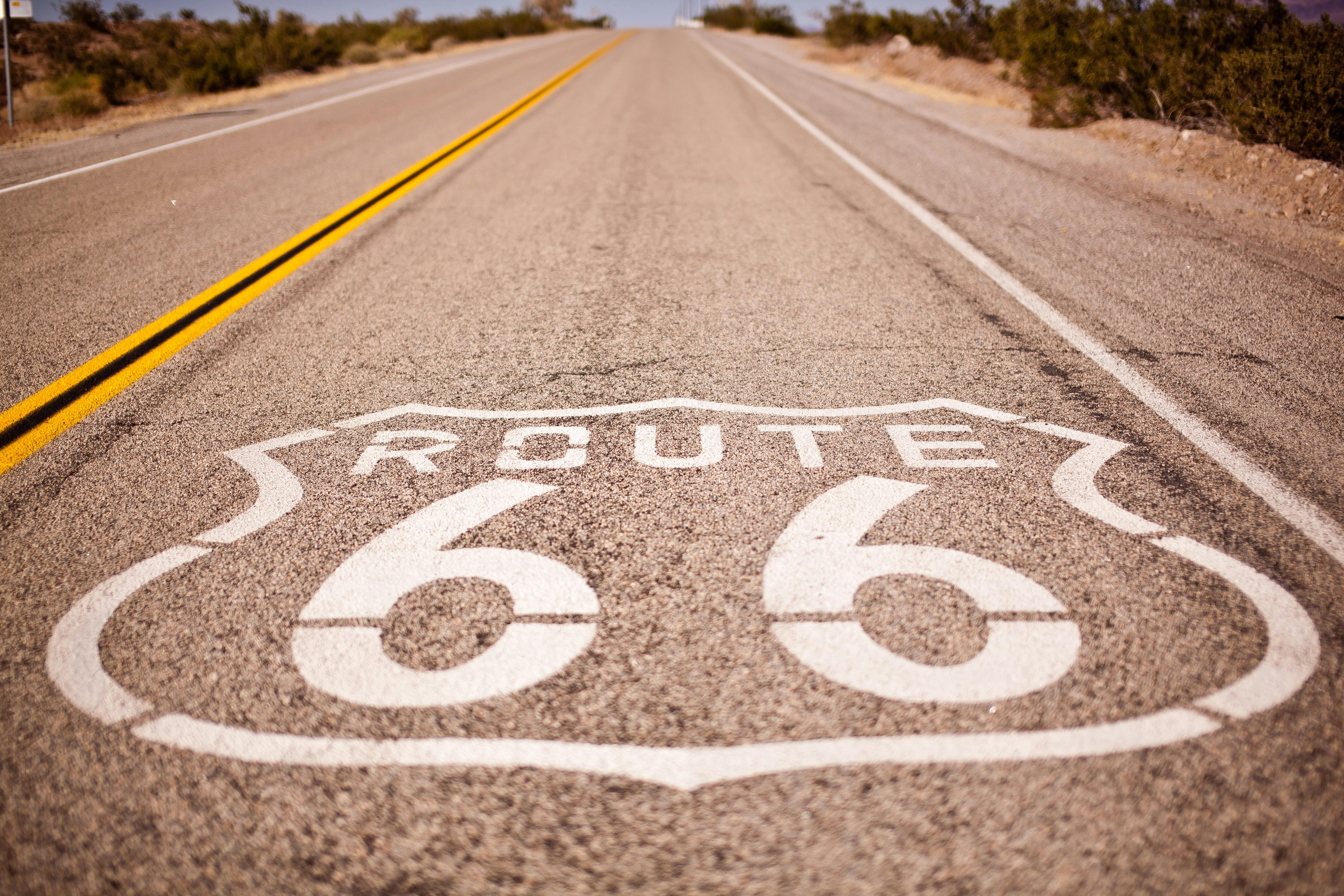 Route 66 desert road near Oatman