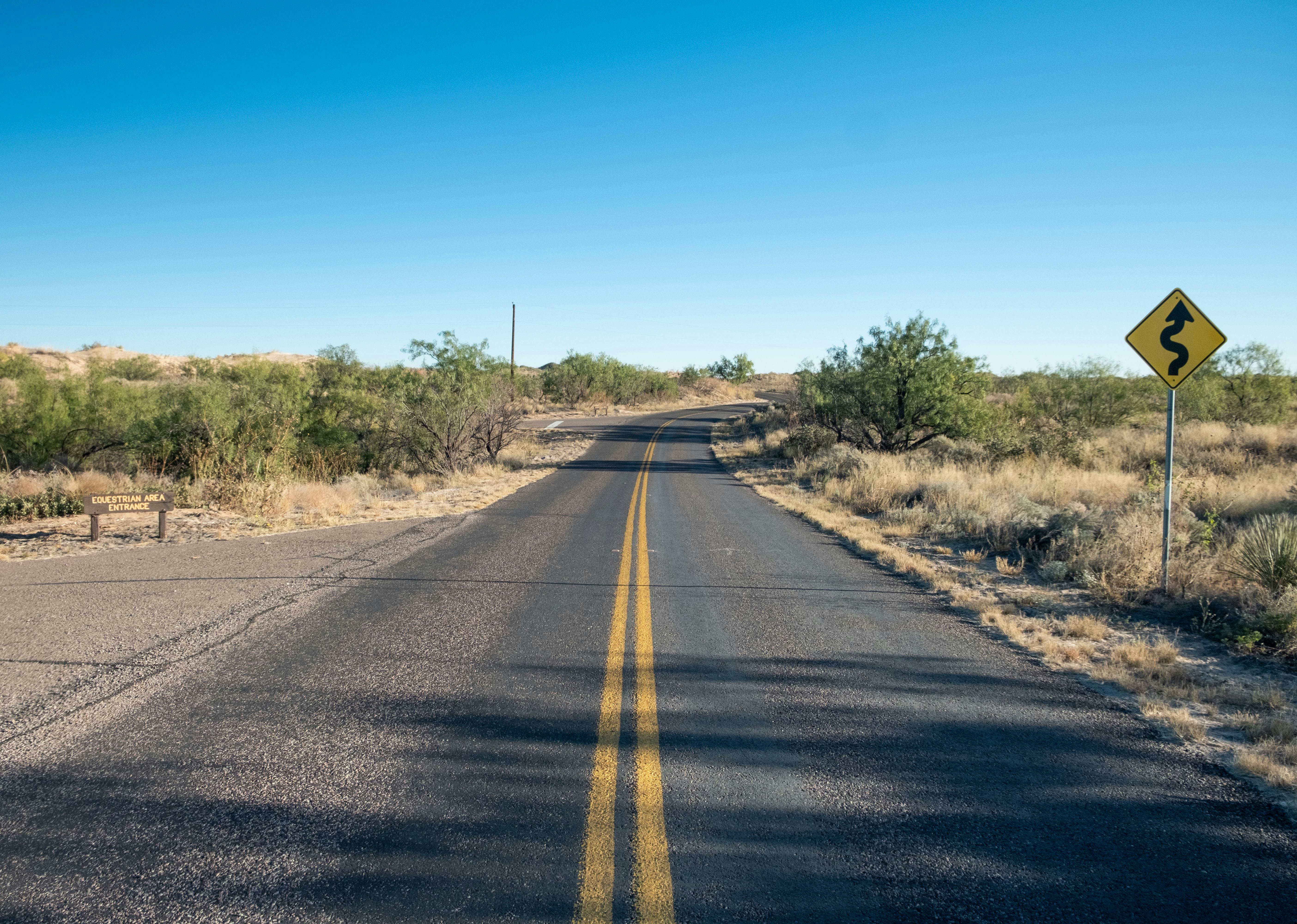 Open desert road